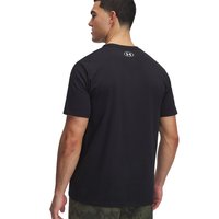 安德玛（UNDERARMOUR）春夏Project Rock强森男子罗纹运动休闲短袖T恤1390002 黑色001 3XL