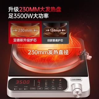 亚德斯德国电陶炉家用2025电磁炉大功率火锅一体爆炒菜锅煮茶 20253500W七环加热模式 单机【送煮茶烤网+不粘烤盘】