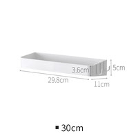 懒角落 卫生间置物架免打孔壁挂浴室置物架厕所收纳挂架带挂钩 30CM 浴室置物架 带挂钩30cm