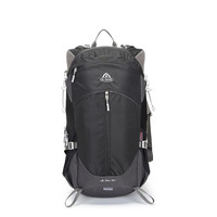 艾王户外登山包轻量化30升大容量背负系统双肩包耐磨防泼旅行背包 黑色30升（背负系统+送防雨罩）