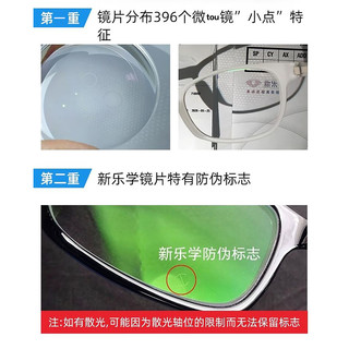依视路星趣控儿童防控镜片多点离焦镜片延缓度数增长近视镜片1.591 乐学PRO2片+番茄/李白框