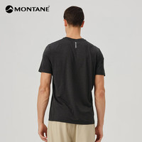 MONTANE盟泰恩APOLLOS系列男款速干T恤户外防晒吸湿透气抑菌排汗舒适徒步 黑色(短袖款) L