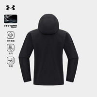 安德玛(UNDERARMOUR)软壳夹克2025春季防风防水透湿运动软壳衣男女款 漫暮黑 M