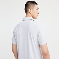 七匹狼短袖t恤男士夏纯色时尚翻领polo透气男装棉T保罗衫 010(米灰) S 165/88A