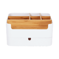 橙舍 小米有品 橙舍双层抽屉式收纳盒 多功能分格杂物整理盒收纳盒 环保耐用