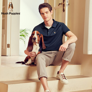  Hush Puppies/暇步士 桑蚕丝 男士POLO衫