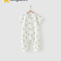 童泰四季5-24月婴幼儿衣服宝宝用品床品纯棉拉链分腿睡袋 绿色 90cm（身高90-105cm）