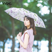 Wpc.雨伞女本华道家花漾联名高颜值透明印花小巧便携三折折叠伞 折叠透明伞-米白 PLV001-015-002