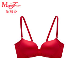 曼妮芬 聚拢 女士文胸  040红色（收副乳款） 36/80C