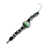 2024渐变色电动手表皮质手链腕表精致小众气质轻奢潮流配饰女