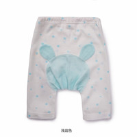 千趣会 SENSHUKAI童装儿童裤子夏季五分裤网眼布防蚊裤婴儿宝宝屁屁裤 天蓝色 100 cm