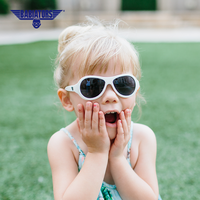 飞行宝宝 BABIATORS 飞行宝 儿童太阳镜婴幼儿眼镜男女宝墨镜儿童太遮阳镜墨镜男女童圆脸 酷炫白 3-5岁