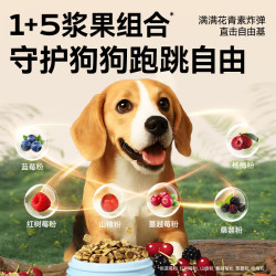 领先 全价低温烘焙狗粮蓝莓牛口味成幼犬无谷犬粮1.5kg