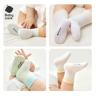babycare婴儿袜子薄款女童棉袜新生儿男童地板袜宝宝儿童袜夏季