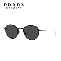 PRADA/普拉达太阳镜男款墨镜潘托斯形眼镜0PR 53WS 深灰色镜片/哑光黑银色/04Q5S0