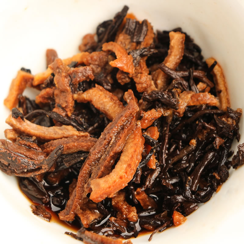 龙问号 普洱茶 熟茶 十一年陈料 新会陈皮普洱茶 小方片茶叶 250g