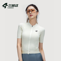 兰帕达防晒显瘦长短袖骑行服春夏公路山地自行车时尚薄上衣女如澜 【短袖】流云白 L