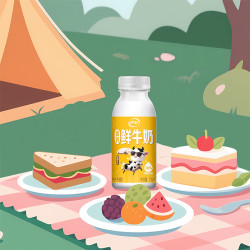 伊利 冷藏营养儿童早餐搭档饮品小黄瓶235ml*12