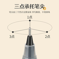 百乐（PILOT）金标款中性笔BL-P500大容量直液式水笔考试刷题速干笔商务办公可扫描 白杆金标紫色0.5mm 单支