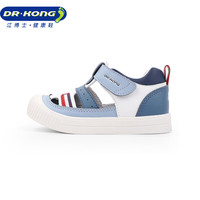 江博士学步鞋夏季男女童轻便简约儿童包头凉鞋2S14A2026AM米/蓝23码 23 脚长约13.7-14.3