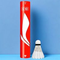 李宁C10羽毛球耐打王飞行稳定球馆俱乐部训练比赛用球12只装