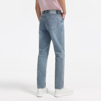 九牧王（JOEONE）【凉感|柔软】牛仔裤男装25夏季自由牛仔裤含莱赛尔裤子 修身版+雾蓝+JJ1DX21632 43 码185/108C(3.27)尺109cm