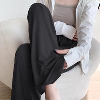 冰丝阔腿裤女夏季高腰宽松垂感直筒裤拖地裤家居服休闲裤打底裤女
