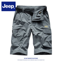 Jeep 男士休闲五分裤工装口袋宽松薄款
