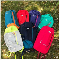 迪卡侬(DECATHLON)户外双肩包休闲包10L旅行旅游轻便超轻迷你双肩背包 小书包 2015蓝灰色