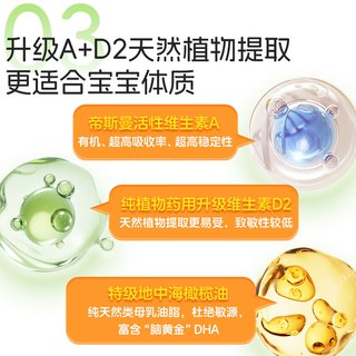  维生素AD滴剂6ml橄榄油AD宝宝新生儿促钙吸收低敏ad不含生育酚不含过敏源 3盒（买3得6）限时限量-店长