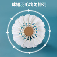 羽毛球12只装耐打王黑白羽室外训练比赛防风尼龙球6 弹力款【竞赛防风/球速进阶】6只装