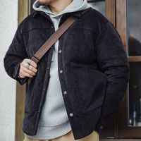 马登 MADEN工装美式复古灯芯绒夹克棉服条绒翻领棉衣加厚保暖外套男秋冬