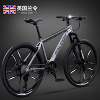 RALEIGH兰令山地自行车成人男女变速青少年中小车越野户外骑行赛单车 【铝合金】R780-十刀轮-骑士灰 24寸轮组 （适合140-170cm） 27速版