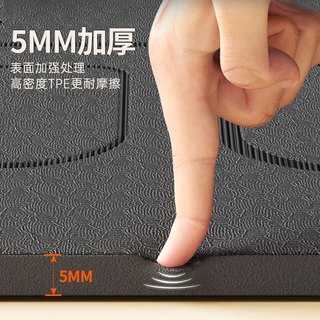 特步（XTEP）健腹轮垫跪垫腹肌轮瑜伽男女器材运动健腹加厚防滑垫 灰