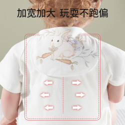 欧孕 汗巾儿童纯棉幼儿园隔汗巾 轻薄四层5条装 27cm×20cm