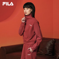 杨幂同款 FILA叕运蛇斐乐女子套头卫衣2025春红色新年翻领 节奏红-PK 160/80A/S