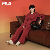 杨幂同款 FILA叕运蛇斐乐女子套头卫衣2025春红色新年翻领 节奏红-PK 155/76A/XS