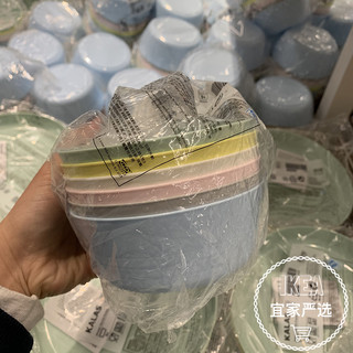 宜家卡拉斯 儿童塑料餐具防摔 餐盘碟杯子碗刀叉勺耐热可微波
