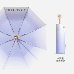 MISS RAIN MRL306-2 双层玫瑰花雨伞 女士三折伞 48cm-53cm 白胶防晒遮阳伞 卡莫里