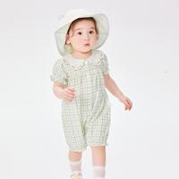 宝宝包屁衣婴儿连体衣女童哈衣爬服2025夏装清新亲肤萌