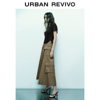URBAN REVIVO 镂空设计感 女士T恤