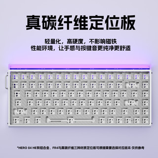 AULA狼蛛HERO84HE磁轴键盘机械电竞游戏有线高性能RT0.01碳纤维定位板 【海皇磁轴】-碳纤维定位板 灰迹漫岛-五面热升华