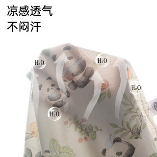 妙童岛儿童纯棉家居服夏季薄款透气男女童睡衣套装七分袖宝宝纯棉空调服 兔子园 80 【身高80cm-90cm】开肩款