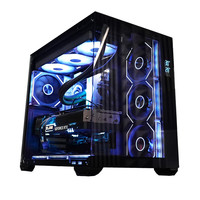 酷冷至尊（CoolerMaster）ELITE 680 ATX电脑机箱 数显海景房机箱 双温度显示屏/270°无立柱钢化玻璃/10风扇位