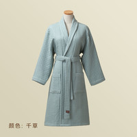 厚祐 HOYO 和颜浴袍纯棉毛巾料长款男女家用吸水速干保暖全棉款浴衣