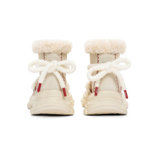 Ouder 雪地靴女冬季真皮羊毛靴子厚底增高防水防滑大头鞋棉鞋 35
