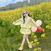 嫒宝时 Hercastle 女童夏季防晒服套装2025新款洋气甜美蕾丝花边防晒衣儿童外穿上衣