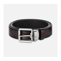 万宝龙 棕色渐变黑百搭针扣男士皮带腰带