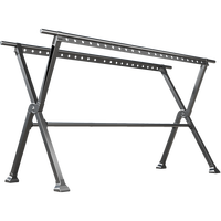 安纳福 晾衣架落地铝合金折叠伸缩阳台晒衣架YJ127枪灰马蹄脚
