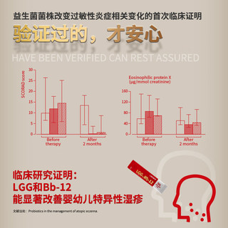 Lacare乐佳善优婴幼儿肠舒敏益生菌LGG+Bb12菌株3条